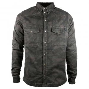 (L) John Doe Motoshirt Protective Overshirt With XTM Fiber Camouflage Grey