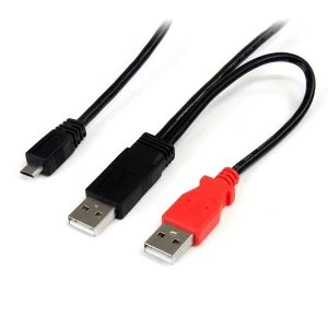 Startech 0.3m USB Y Cable for External Hard Drive