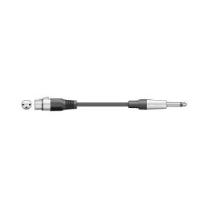 Qtx 190.086UK cable gender changer XLR 6.3 Mono Jack Plug Grey