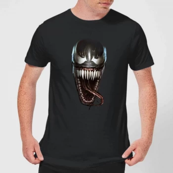 Venom Face Photographic Mens T-Shirt - Black - 5XL