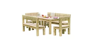Zest4Leisure Philippa Table and Bench Garden Set