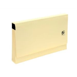 5 Star De Luxe Expanding File with Flap 19 Pockets A-Z Foolscap Buff
