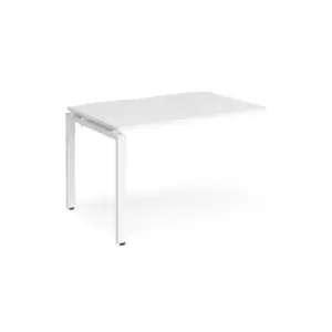 Bench Desk Add On Rectangular Desk 1200mm White Tops With White Frames 800mm Depth Adapt