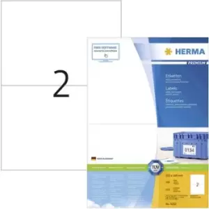 Herma 4282 Labels 210 x 148mm Paper White 200 pc(s) Permanent All-purpose labels, Shipping labels Inkjet, Laser, Copier 100 Sheet A4