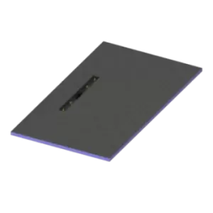 Blue Rectangular Wet Room Shower Tray with Offset Waste Position 1600 x 900mm - Live Your Colour
