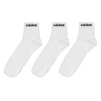 adidas Essentials Ankle 3 Pack Socks - White