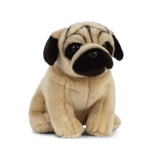 Living Nature Soft Toy - Plush Pug Dog (20cm)