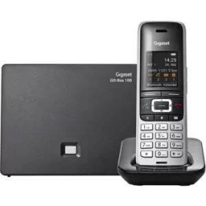 Gigaset S850A GO Cordless VoIP Answerphone Colour TFT/LCD Platinum, Black