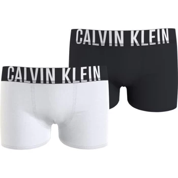 Calvin Klein 2 Pack IP Trunks - White/Black 0WT