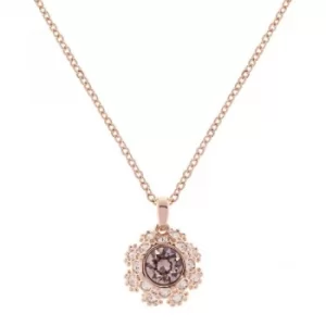 Ted Baker Ladies Rose Gold Plated Sirou Crystal Daisy Lace Necklace