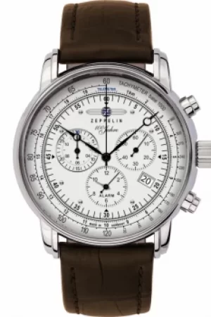 Mens Zeppelin 100 Jahre Alarm Chronograph Watch 7680-1