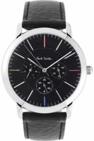 Mens Paul Smith MA Multifunction Leather Strap Watch P10110