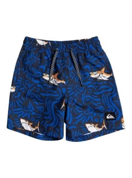 Sharky 12" - Swim Shorts for Boys 2-7 - Black - Quiksilver