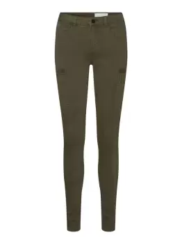 NOISY MAY Nmlucy Normal Waist Trousers Women Green