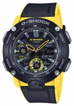 Casio G-shock Carbon Core Guard Black Yellow Strap GA- Watch
