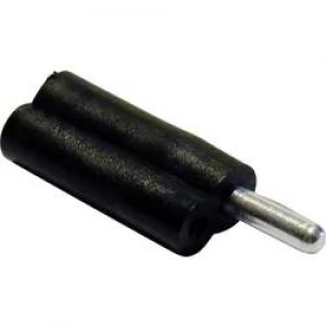 Banana plug Plug straight Pin diameter 2mm Black Schnepp