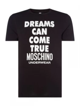 Mens Moschino Dreams Can Print T Shirt Black