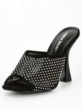 Public Desire Marni Heeled Sandal - Black, Size 4, Women