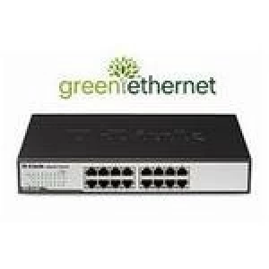 D-Link DGS 1016D 16 Port Green Ethernet Copper Gigabit Switch
