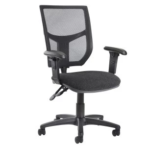 Dams Altino High Back Operator Chair with Adjustable Arms - Charcoal