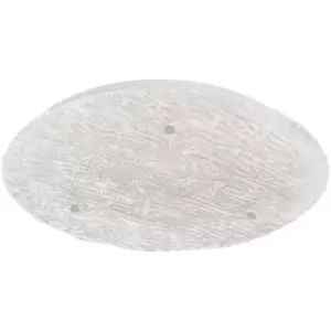 Merano - Colorado Decorative Flush Ceiling Light White Metal, Glass LED 40W 2400Lm 3000K