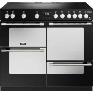 Stoves Sterling Deluxe ST DX STER D1000Ei RTY BK 100cm Electric Range Cooker with Induction Hob - Black - A Rated