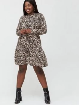 Oasis Curve Paint Brush Smock Dress - Natural, Size Xxxl, Women