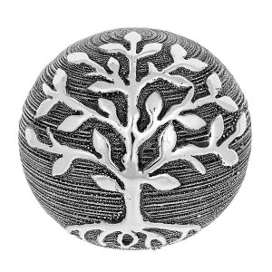 Tree of Life Decor Ball Gunmetal Ornament