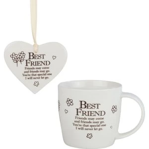 Said with Sentiment Ceramic Mug & Heart Gift Sets Best Friends