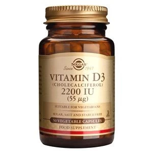 Solgar Vitamin D3 2200IU 55ug Vegetable Capsules 100 Caps