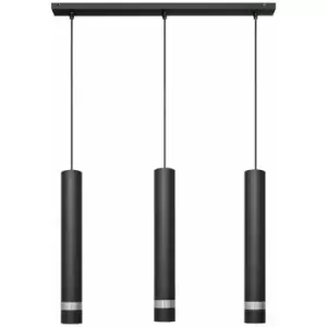 Helam Tuba Straight Bar Pendant Ceiling Light Black, Chrome 60cm
