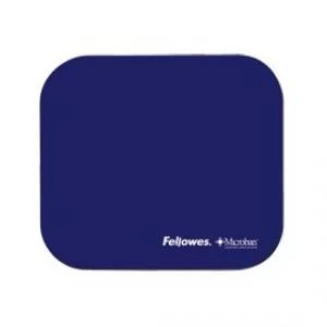 Fellowes Microban Antibacterial Mouse Pad with Non Slip Base Blue
