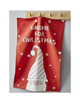 Catherine Lansfield Christmas Gnomes Set Of 2 Tea Towels