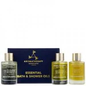 Aromatherapy Associates Travel and Gifts Essential Bath & Shower Oils 3 x 9ml