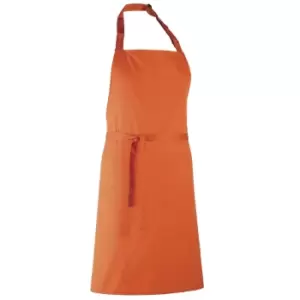 Premier 'colours' Bib Apron / Workwear (pack Of 2) (one Size, Orange)