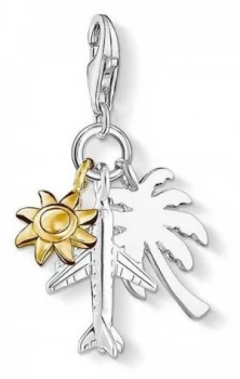 "Thomas Sabo Charm Pendant "Palm Tree, Sun, Plane" 1430-413- Jewellery