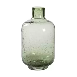 25cm Green Glass Vase
