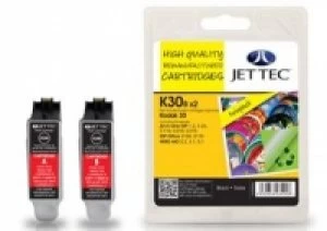 Kodak 30 Black Twin Pack Compatible Ink Cartridge by JetTec K30B x 2