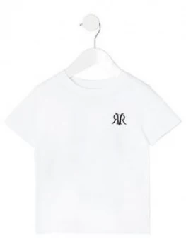 River Island Mini RI T-Shirt White Size 2-3 Years Boys