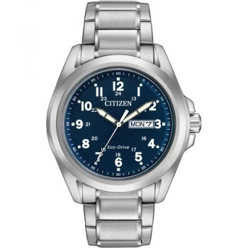 Citizen Blue and Silver Sport WR100' Eco-Drive Watch - AW0050-58L