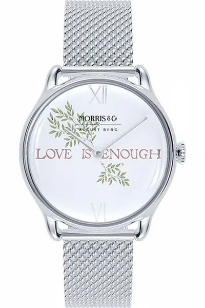 August Berg Ladies Pure Silver Love Is Enough 30mm Watch - One Size