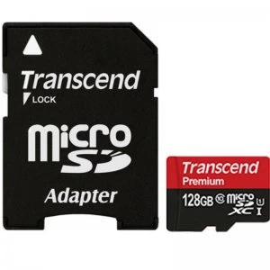 Transcend 128GB Premium Micro SD Card SDXC UHS I U1 90MBs