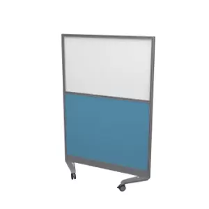 Mobile Type 3 Half Glazed Screen Silver Frame - 800W X 1500H Band 2