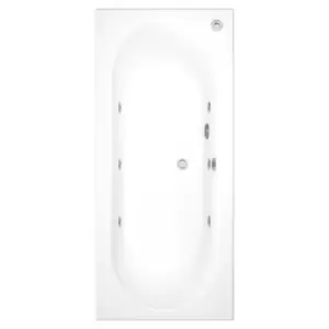 Burford Double Ended Bath with 6 Jet Whirlpool System - 1800 x 800mm