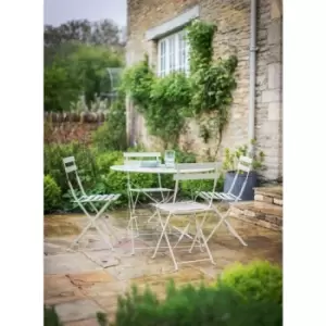 Rive Droite Outdoor Patio 4 Seater Bistro Table Chairs Clay Steel - Garden Trading