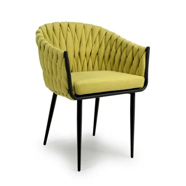 Shankar Pandora Braided Yellow Dining Chairs - Yellow 545579cm