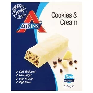 Atkins Cookies and Cream 5 bars of 30g