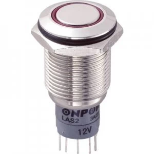 TRU COMPONENTS LAS2GQF 11ER12VNP Tamper proof pushbutton 250 V AC 3 A 1 x OnOn IP67 momentary
