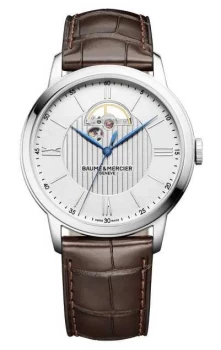 Baume & Mercier Classima Brown Leather Silver Dial Automatic Watch