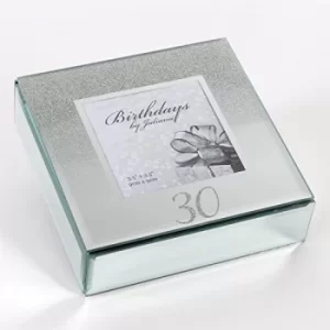 Birthdays by Juliana '30' Glitter Mirror Trinket Box